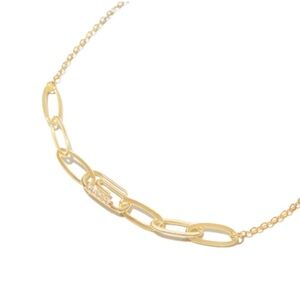 Adina Eden Pave Safety Pin Paperclip Bracelet, Women’s Dainty Charm Jewelry